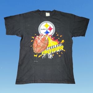 Vintage 1990s Chalkline Pittsburgh Steelers Tshirt XL Single Stitch USA